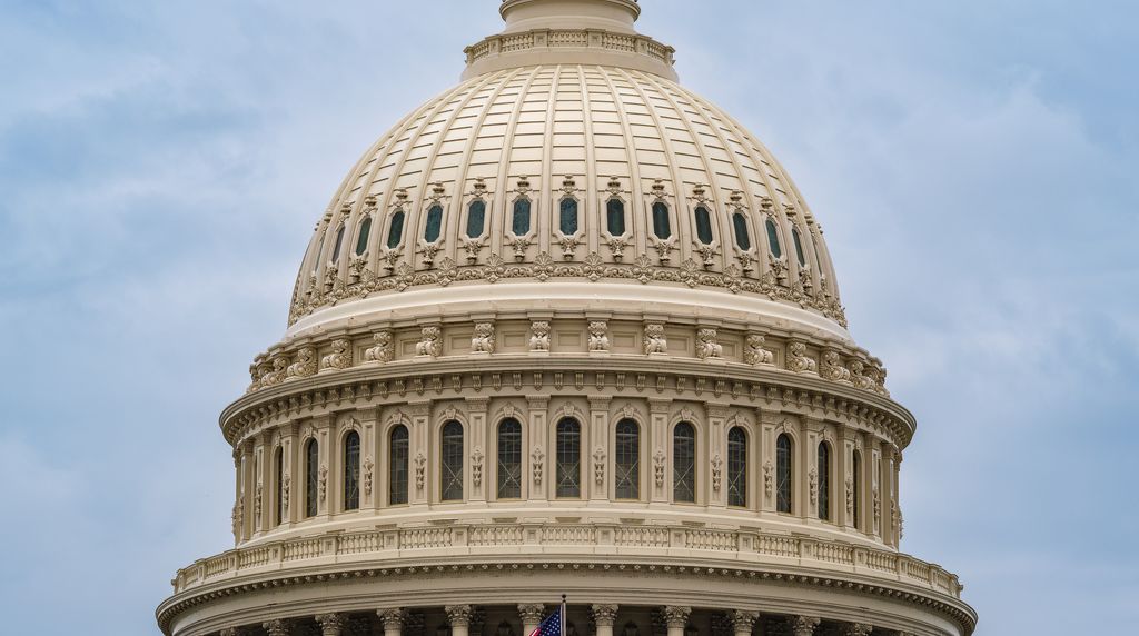 Cúpula do Capitólio dos Estados Unidos em Washington