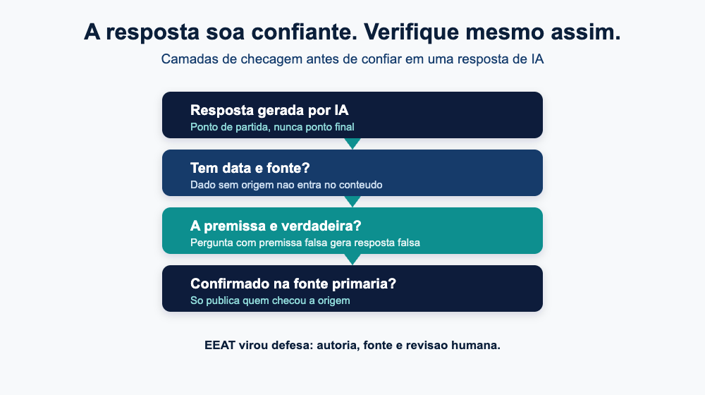 Camadas de verificação de uma resposta de IA na identidade Analytikos