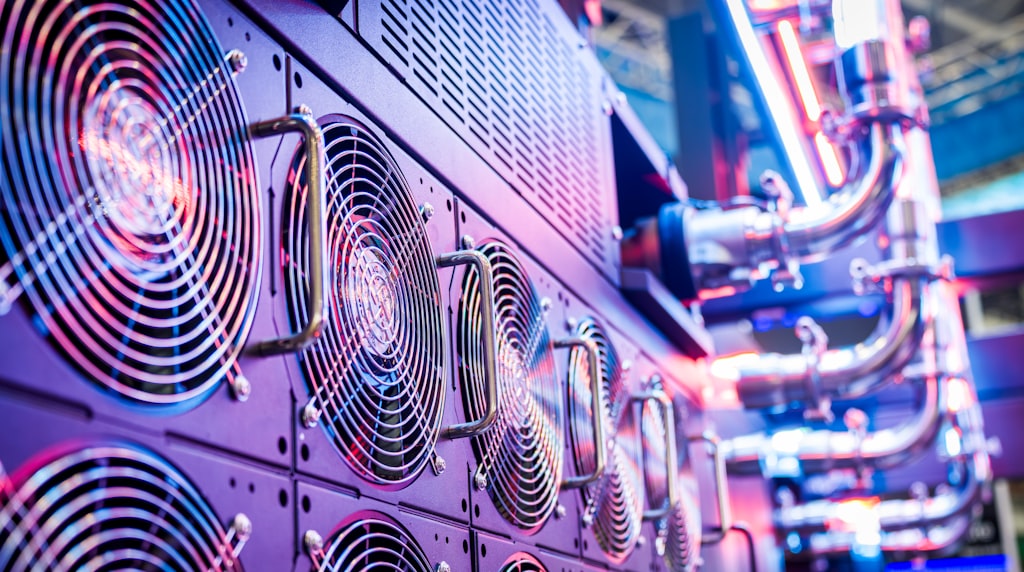 Ventiladores de resfriamento de servidores em um data center