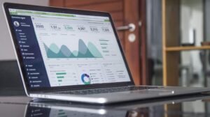 Analise de dados e graficos em tela de notebook