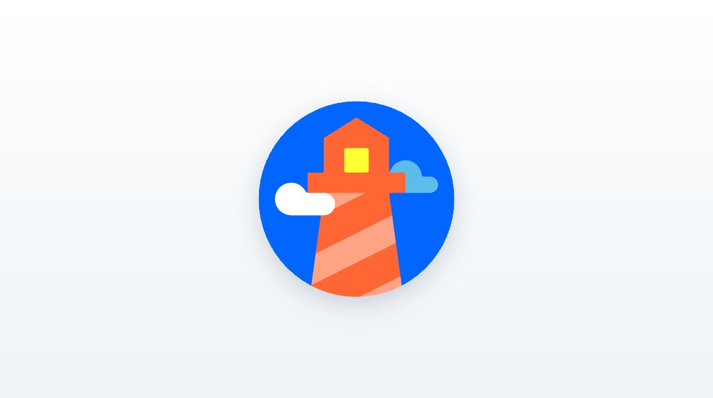 Logo oficial do Google Lighthouse centralizado em fundo claro