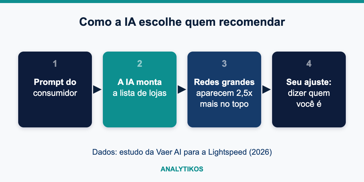 Diagrama Analytikos: como a IA escolhe quem recomendar em compras